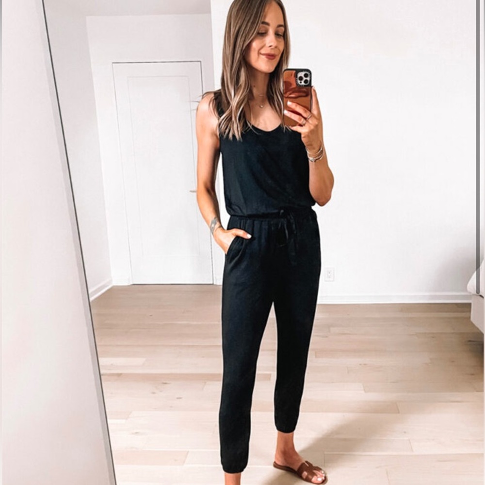 Daily Ritual Women's Supersoft Terry Sleeveless Scoopneck Jumpsuit - Picture 2 of 5